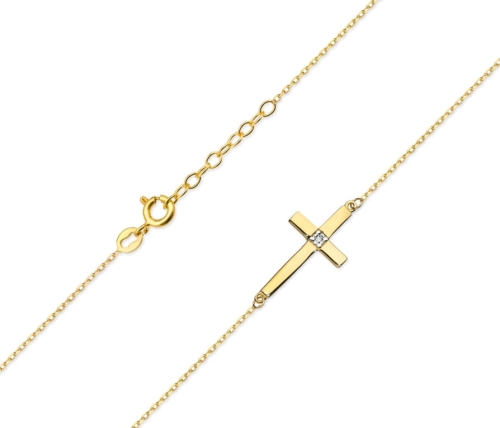 Złota celebrytka 0,585 C-27 Brylant 0,005 ct