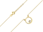 Złoty łańcuszek 0,585 Celebrytka C22 Brylant 0,01 ct