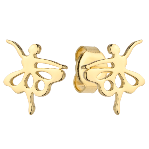 Złote kolczyki 0,585 Baletnice