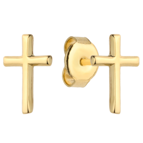 Złote kolczyki 0,585 Krzyżyki