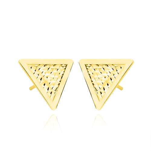 Złote kolczyki 0,585 Trójkąty