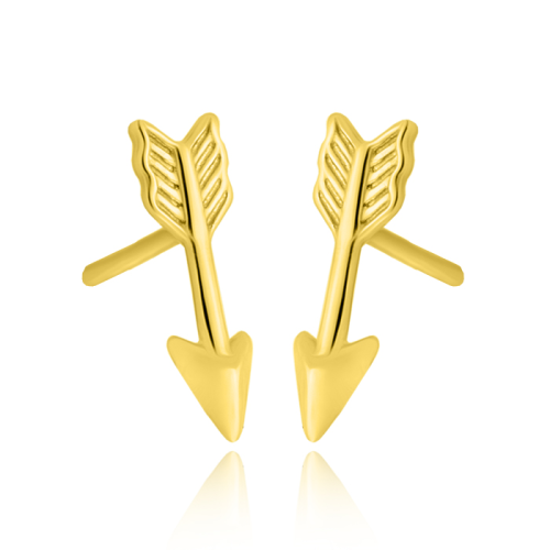 Złote kolczyki 0,585 Strzały