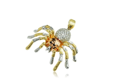 Złota zawieszka 0,585 Duży PAJĄK