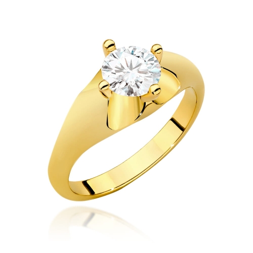 Pierścionek W-545 z kamieniem centralnym 0,70 ct #3