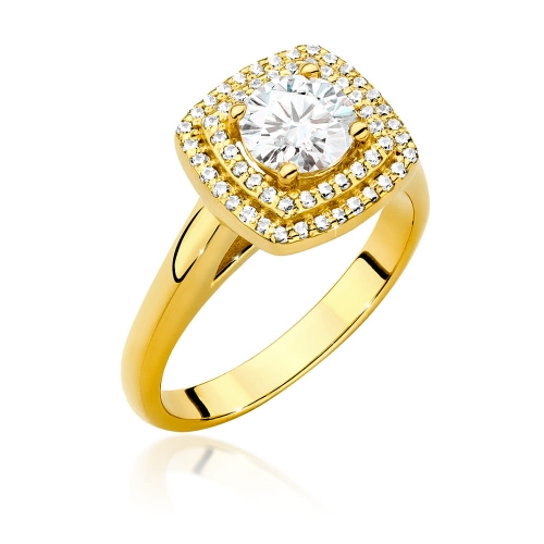 Pierścionek W-548 z kamieniem centralnym 0,70 ct #3