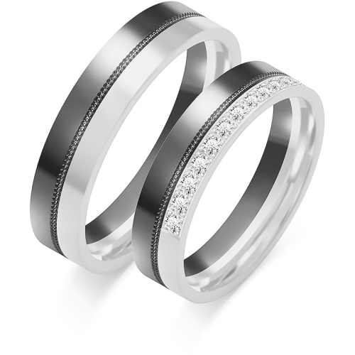 Złote obrączki ślubne 0 ,585 wzór E-134 Ruten CZARNE ZŁOTO