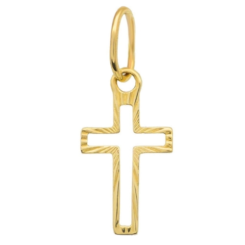 Złoty krzyżyk diamentowany mały pr. 585