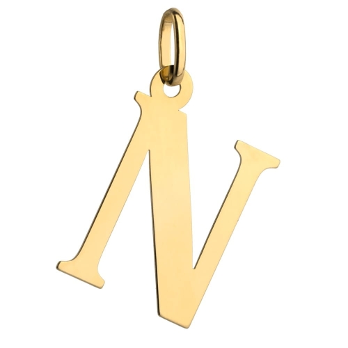 Zawieszka złota literka N duża