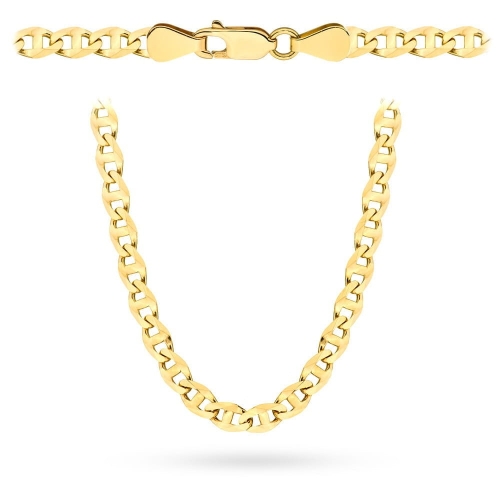 Łańcuszek złoty pr. 585 - splot gucci 50 cm