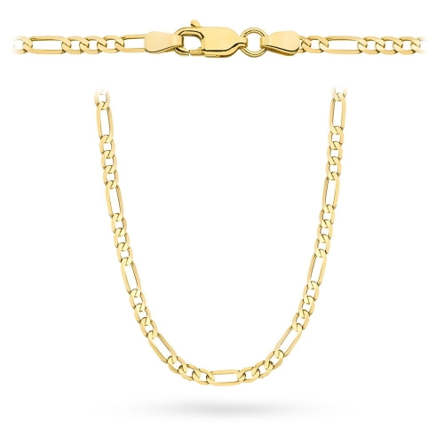 Łańcuszek złoty pr. 585 - splot figaro 50 cm