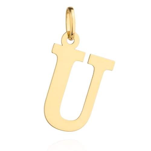 Zawieszka złota literka U duża