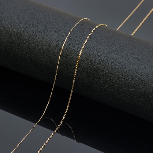 Łańcuszek złoty pr. 585 - splot ankier 42 cm