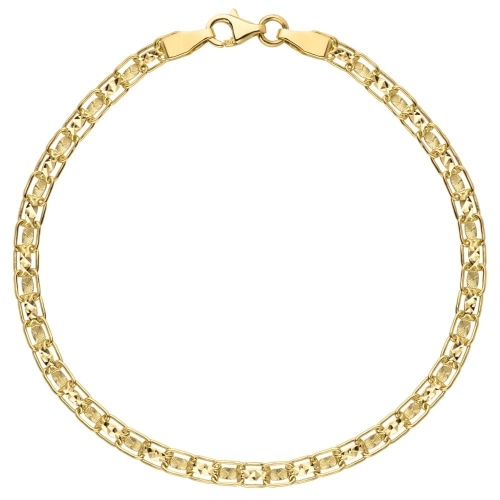 Bransoletka złota z kolekcji "PIATTO" zdobiona diamentowaniem