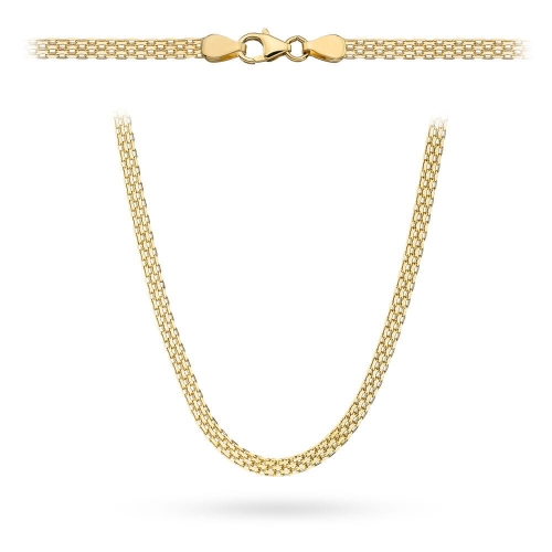 Łańcuch złoty bismarck 50cm - 4mm