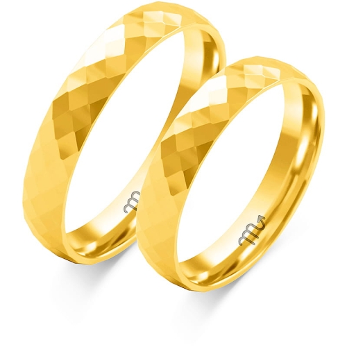 Złote obrączki ślubne 0 ,585 wzór O-417