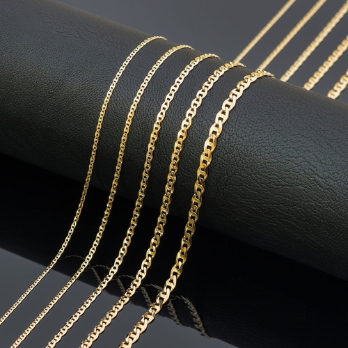 Łańcuszek złoty pr. 585 - splot gucci 70 cm