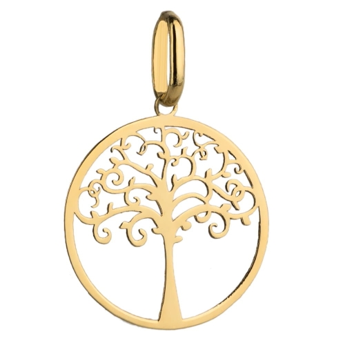 Zawieszka złote drzewko szczęścia w kole