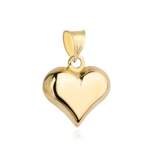 Zawieszka złote wypukłe serce średnie