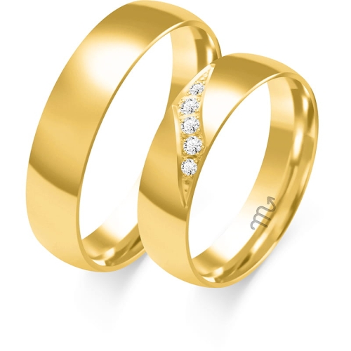 Złote obrączki ślubne C-116 klasyczne