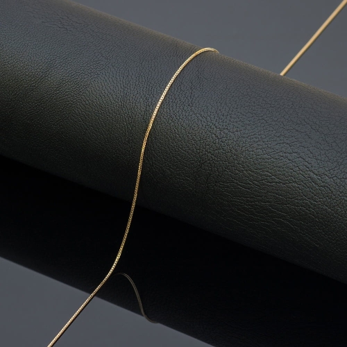 Łańcuszek złoty pr. 585 - splot kostka 50 cm