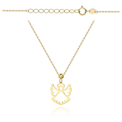 Naszyjnik złoty aniołek super lekki