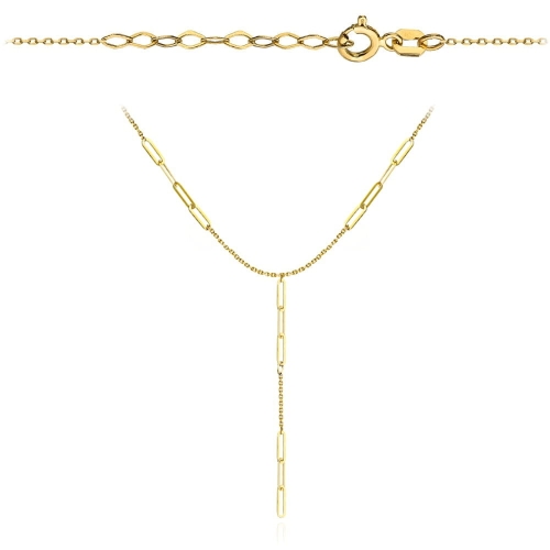 Naszyjnik złoty krawatka długie ogniwa