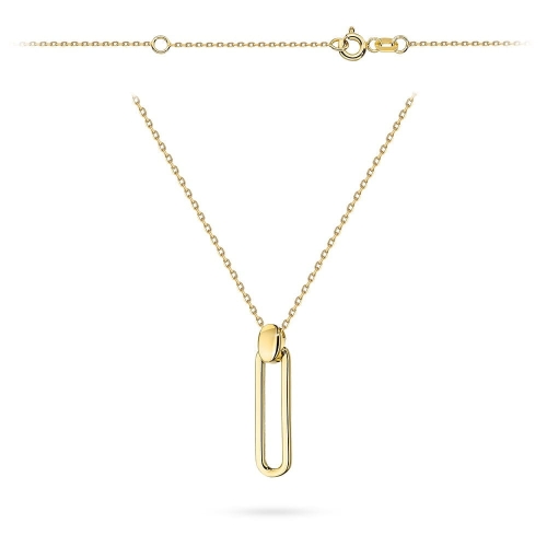 Naszyjnik złoty z wiszącym ogniwem