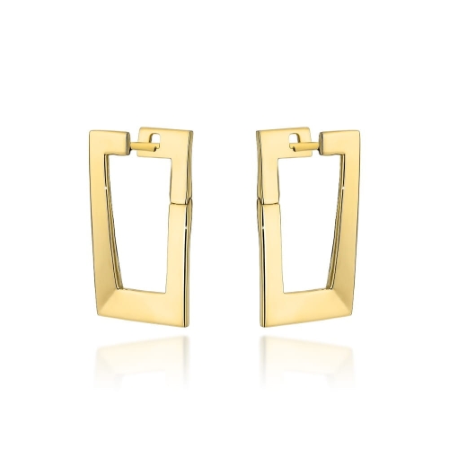 Kolczyki złote eleganckie prostokąty małe