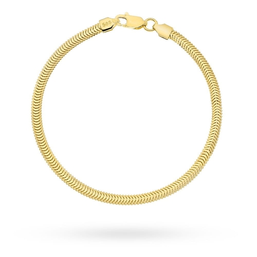 Bransoletka złota żmijka - 3,3 mm
