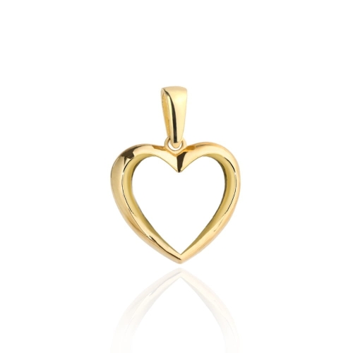 Zawieszka złota kontur serca mała