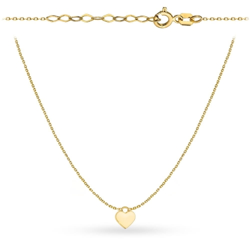 Naszyjnik złoty kłódka - serce