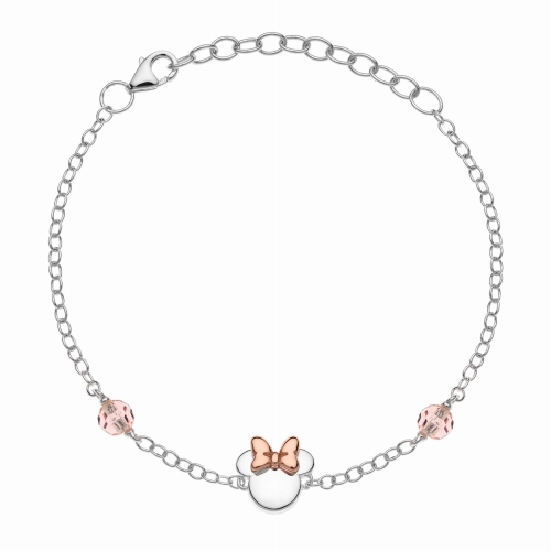 Bransoletka srebrna z koralikami p,925 Disney Myszka Minnie
