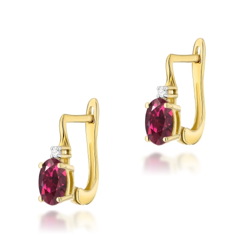 Kolczyki K0011 Rodolit 2 x 0,50ct