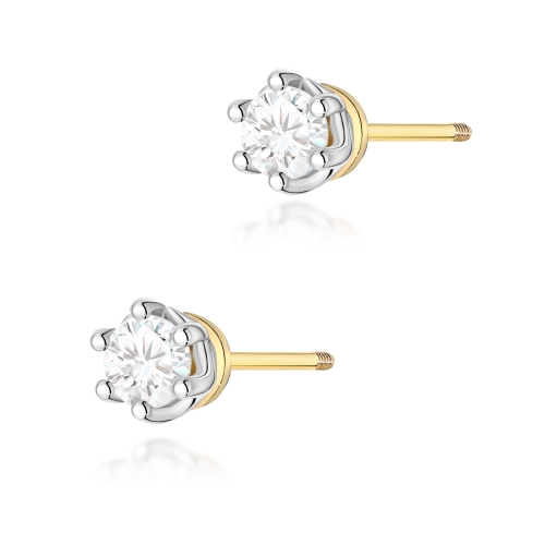 Kolczyki K0069 Diament 2 x 0,40ct sztyft zakręcany