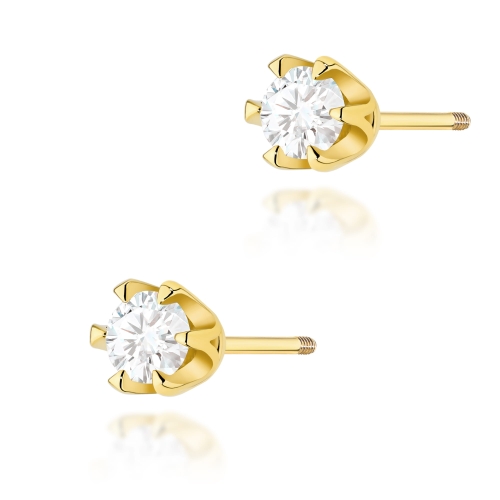 Kolczyki K0220 Diament 2 x 0,30ct sztyft zakręcany