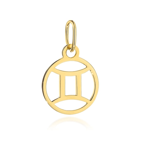 Zawieszka złota znak zodiaku BLIŹNIĘTA pr. 333