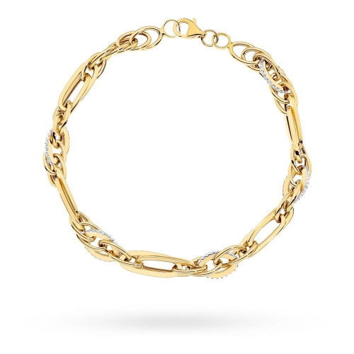 Bransoletka złota z kolekcji "GRANDE" zdobiona cyrkoniami