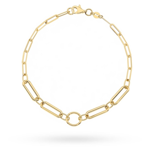 Bransoletka złota długie ogniwa i kółeczko