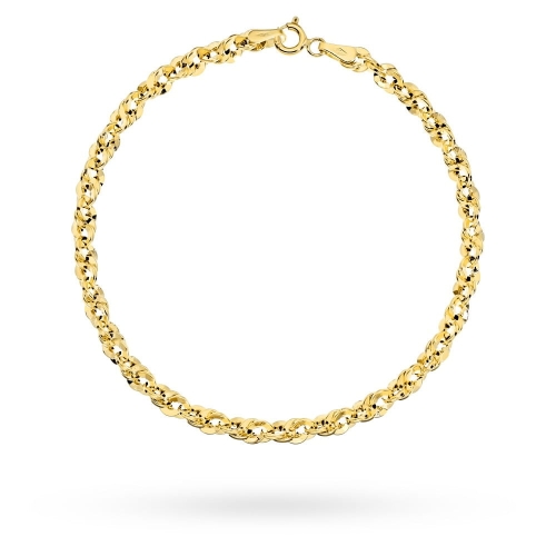 Bransoletka złota - splot irydia szeroki