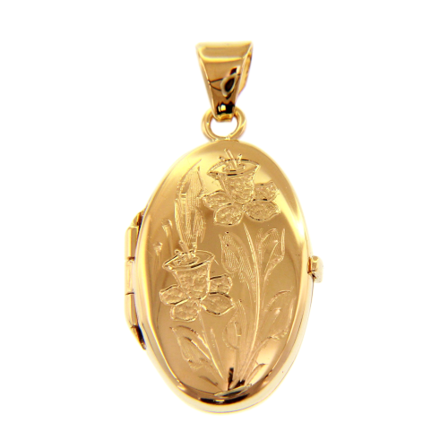 Zawieszka puzderko owal grawerowany kwiatek - różne wzory