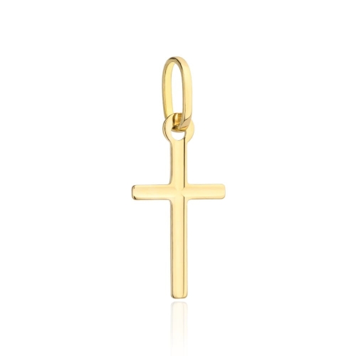 Złoty krzyżyk delikatny żłobiony mały pr. 375