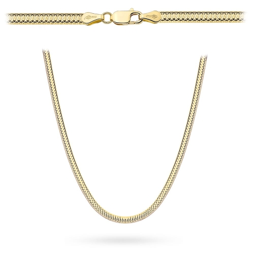 Naszyjnik złoty jednostronnie diamentowany 3mm