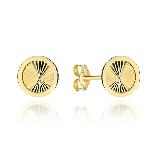 Kolczyki złote kółka w gładkiej oprawie pr. 375