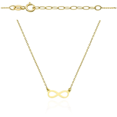 Naszyjnik złoty znak nieskończoności super lekki pr. 375