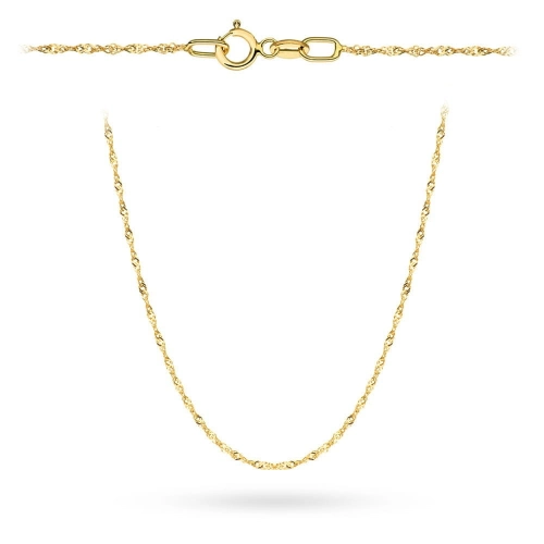 Łańcuszek złoty - splot singapure 45 cm super lekki pr. 375