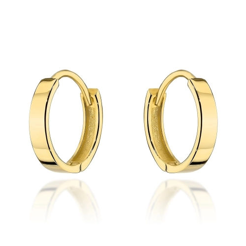 Kolczyki złote gładkie kółka na kreolu pr. 375