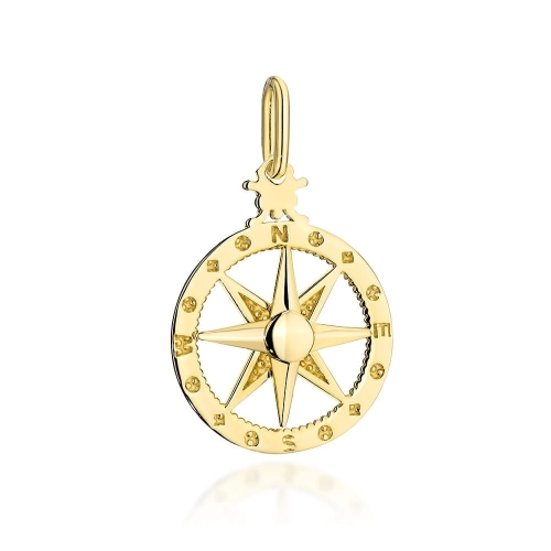 Zawieszka złota róża wiatrów średnia