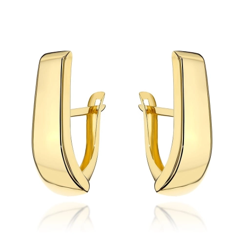 Kolczyki złote wydłużone gładkie pr. 585