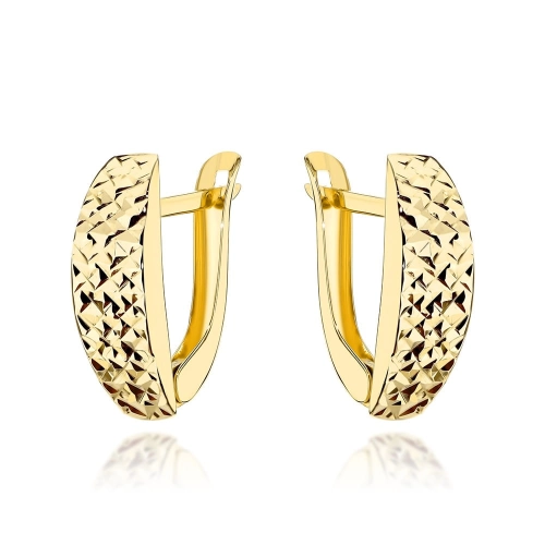 Kolczyki złote diamentowane pr. 585