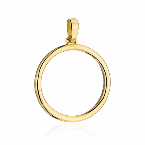 Zawieszka złota gładki ring